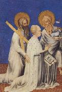 The Duc de Berry between his parron saints andrew and John the Baptist (mk08)